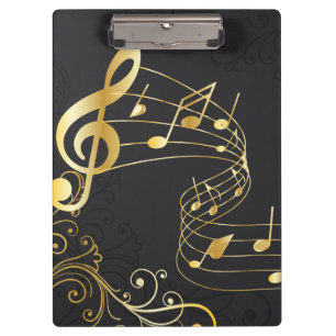 Pranchetas Design luxuoso do ouro da nota musical