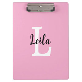 Pranchetas Design Personalizado Nome Monograma Rosa em Script