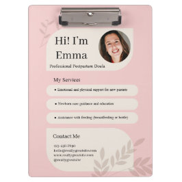 Pranchetas Design Profissional de Doula Pós-Parto Rosa Corado
