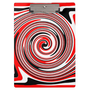 Pranchetas Design psíquico branco-vermelho e preto