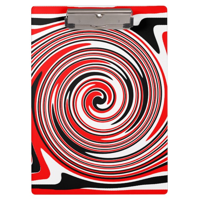 Pranchetas Design psíquico branco-vermelho e preto (Frente)