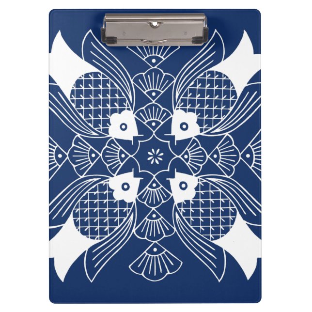 Pranchetas Design subaquático dos peixes com fundo azul (Frente)