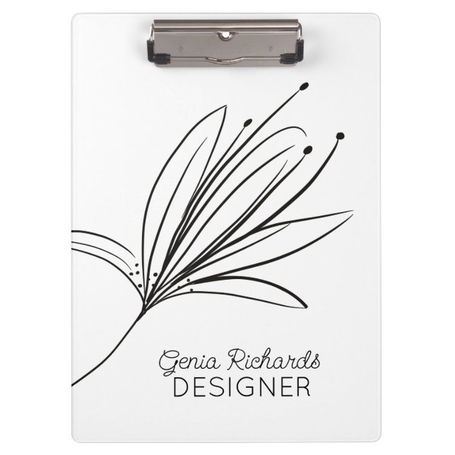 Pranchetas Designer de Flores Botânicas Minimalistas Lírio (Frente)