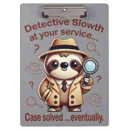 Pranchetas "Detetive Sloth" Sloth Private Eye