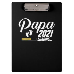 Pranchetas Dia de os pais Papa Carregando 2021 Primeira Vez