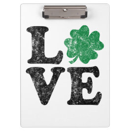 Pranchetas Dia de São Patrício LOVE Shamrock Irish