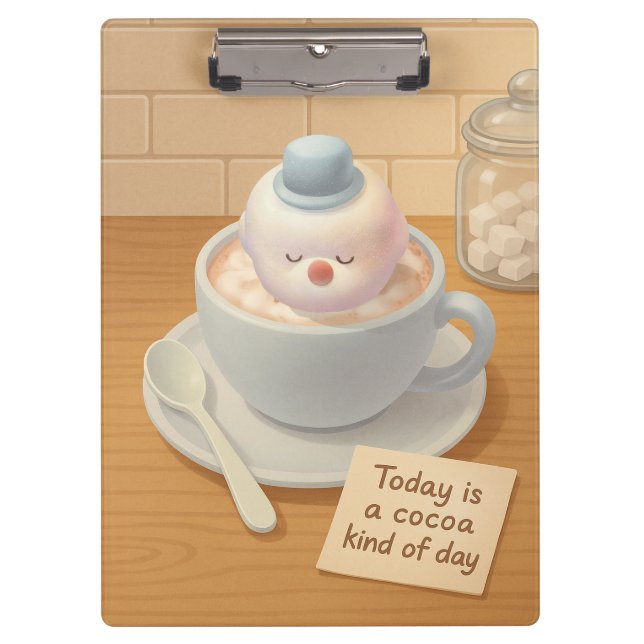 Pranchetas Dia do Chocolate Quente: Arte de Marshmallow Bicho (Frente)