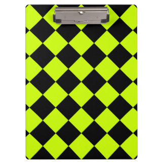 Pranchetas Diag Checkered - amarelo preto e fluorescente