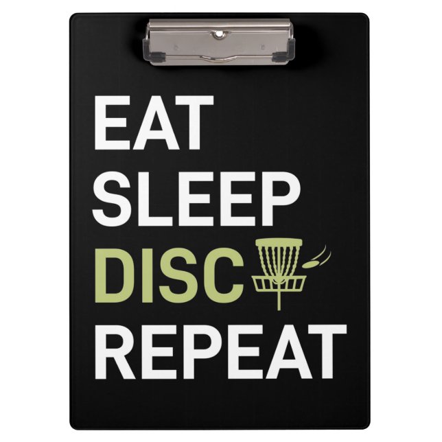 Pranchetas Disc Golf Player | Eat Sleep Disc Golf Repeat (Frente)