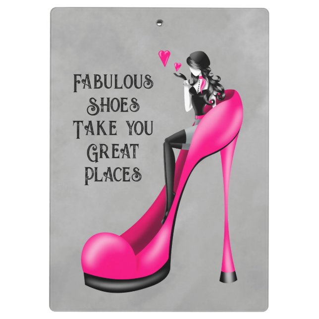 Pranchetas Diva da Moda em Pink Stiletto (Verso)