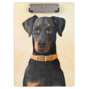 Pranchetas Doberman Pinscher Pintura Original Descortada
