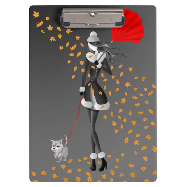 Pranchetas Dog Walker Autumn Deixa Cinzas (Frente)