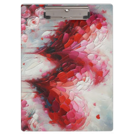 Pranchetas Dois Corações Abstrato pintando Namorados Vermelho