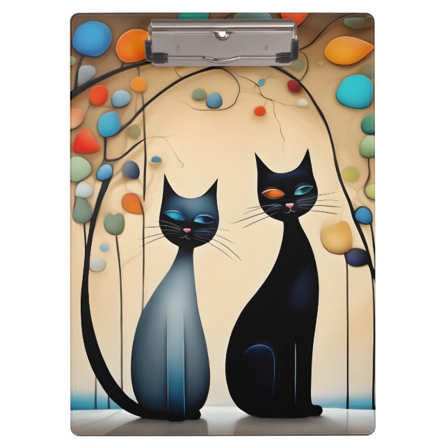 Pranchetas Dois Gatos Encantadores (Frente)