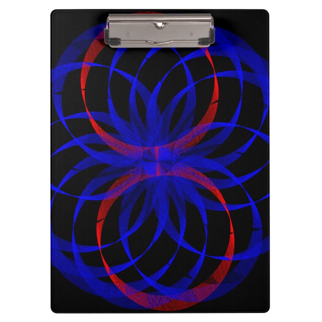 Pranchetas Double Blueberry Color Geometric Clipboard (Frente)