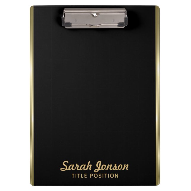 Pranchetas Douradas faixas horizontais simples (Frente)