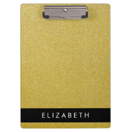 Pranchetas Dourado brilho, brilho brilhante, seu nome