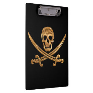 Pranchetas Dourado Jolly Roger