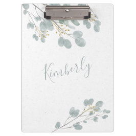 Pranchetas Dourado personalizado e Eucalyptus