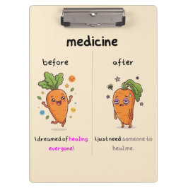 Pranchetas Dr. Carrot Before & After Medicine Funny Medical C