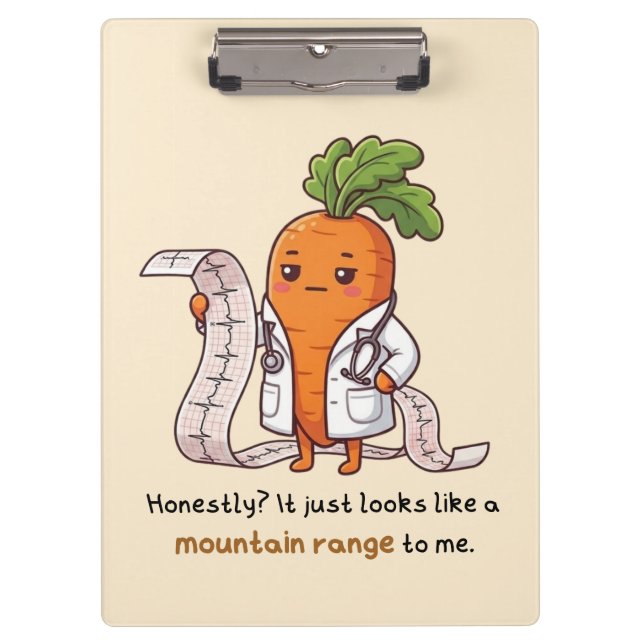 Pranchetas ​Dr. Carrot ECG Funny Medical Clipboard  (Frente)