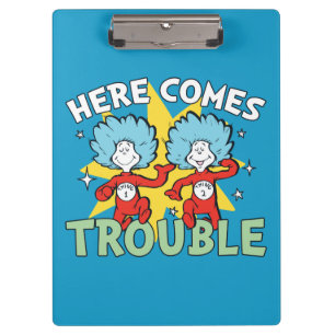 Pranchetas Dr. Seuss Coisa Um Coisa Dois Aqui Vem o Problem