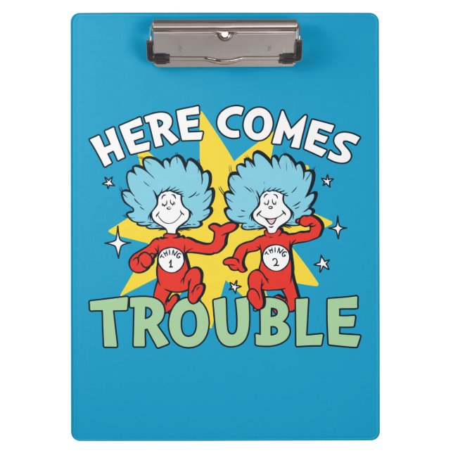 Pranchetas Dr. Seuss | Coisa Um Coisa Dois Aqui Vem o Problem (Frente)