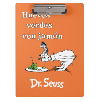 Pranchetas Dr. Seuss Ovos Verdes e Presunto em Espanhol