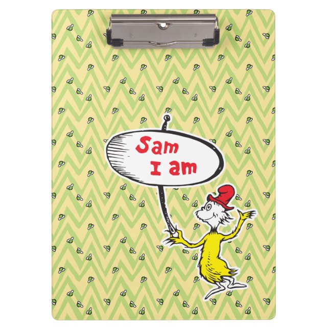 Pranchetas Dr. Seuss | Sam-I-Am segurando cartaz (Frente)