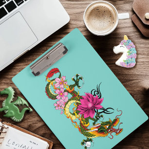 Pranchetas Dragão Chinês Flor de Lótus Cerejeiras