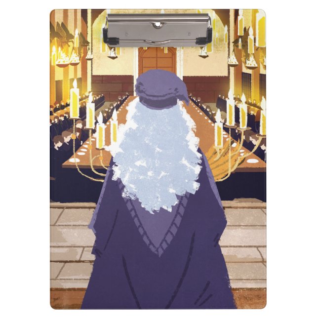 Pranchetas Dumbledore falando no Excelente Hogwarts Hall (Frente)