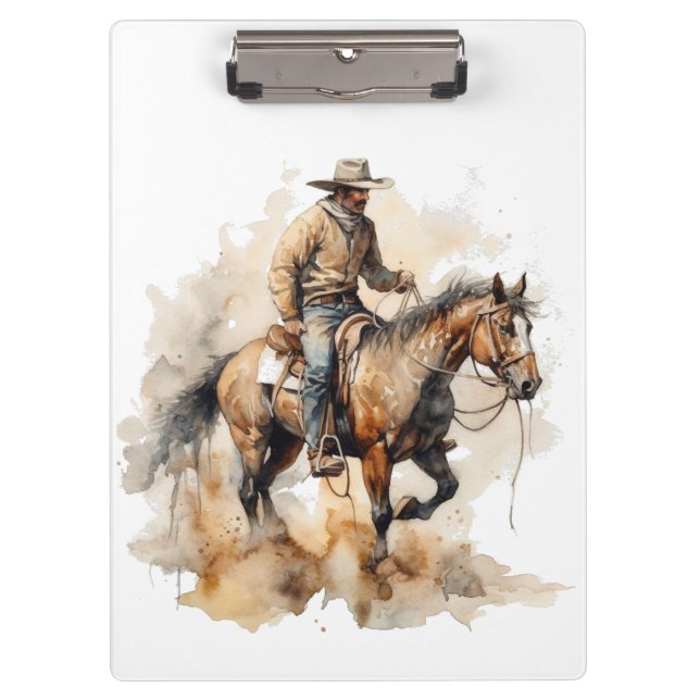Pranchetas Dusty Trail Ride em Watercolor, personalizado (Frente)