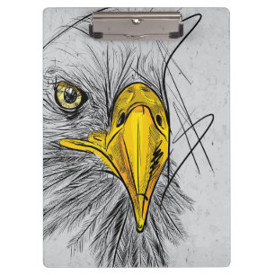 Pranchetas Eagle Sketch Face Wall Art