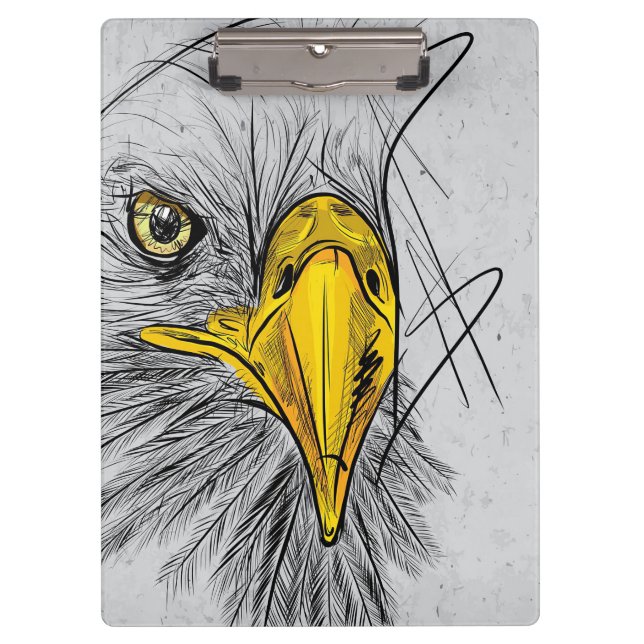 Pranchetas Eagle Sketch Face Wall Art (Frente)