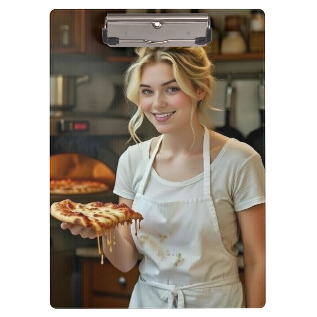 Pranchetas Eating Pizza Photo Personalize Customize (Frente)