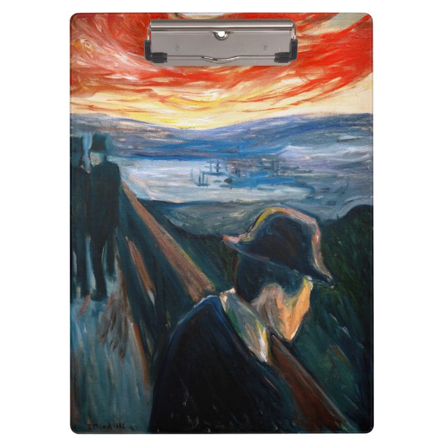 Pranchetas Edvard Munch - Humor Doente no Sunset, Desespero 1 (Frente)