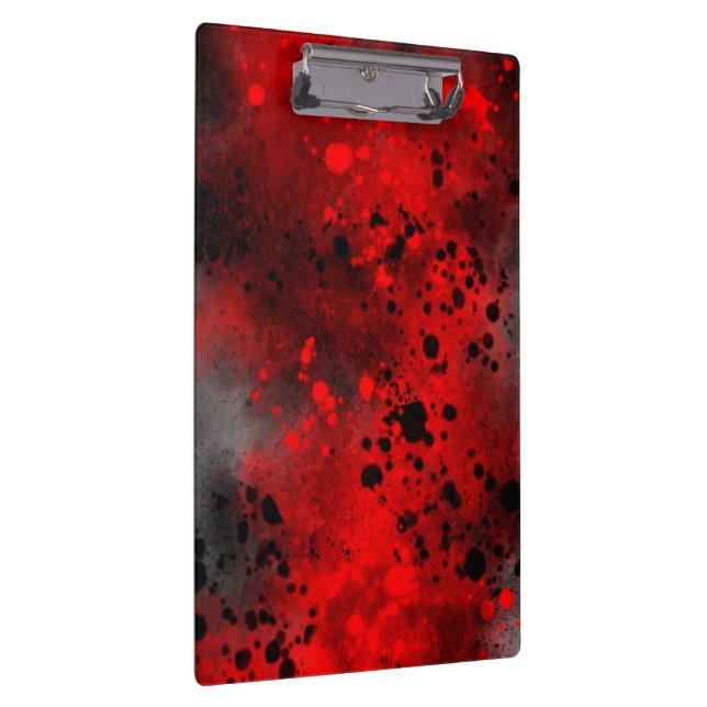 Pranchetas Efeito de respingo de tinta vermelho e preto (Direita)