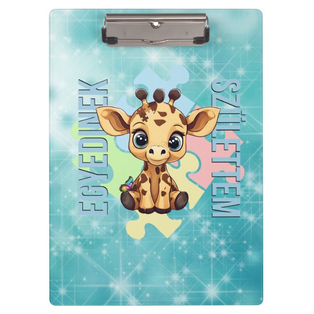 Pranchetas Egyedinek születtem – kedves zsiráfos design (Frente)