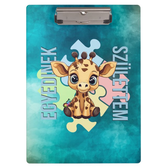 Pranchetas Egyedinek születtem – kedves zsiráfos design (Frente)