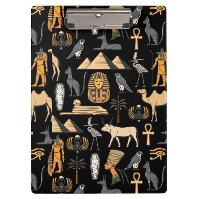 Pranchetas  Egyptian Hieroglyphic Symbol Pattern Background   (Frente)