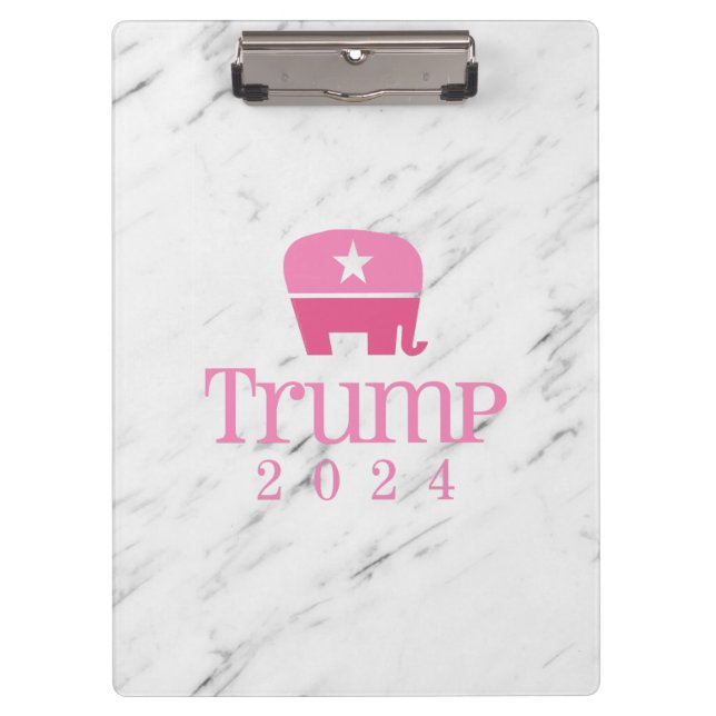 Pranchetas Elefante Rosa Trump 2024 (Frente)