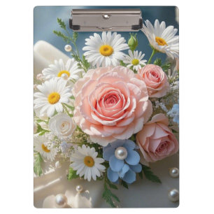 Pranchetas Elegância atemporal floral encontra romance sussur