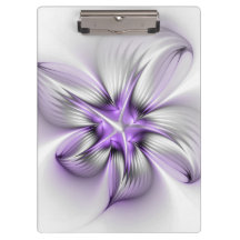Elegância Floral Moderna Abstrato Violet Art
