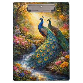 Pranchetas Elegant Peacock Design Clipboard |