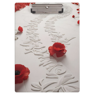 Pranchetas Elegant Red Blossom Path Floral Art
