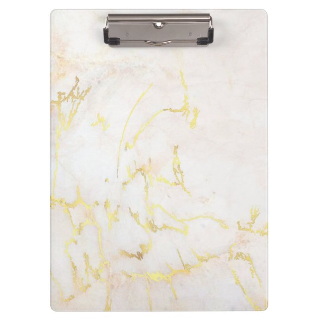 Pranchetas Elegante Dourado Marble Modern Modelo profissional (Frente)