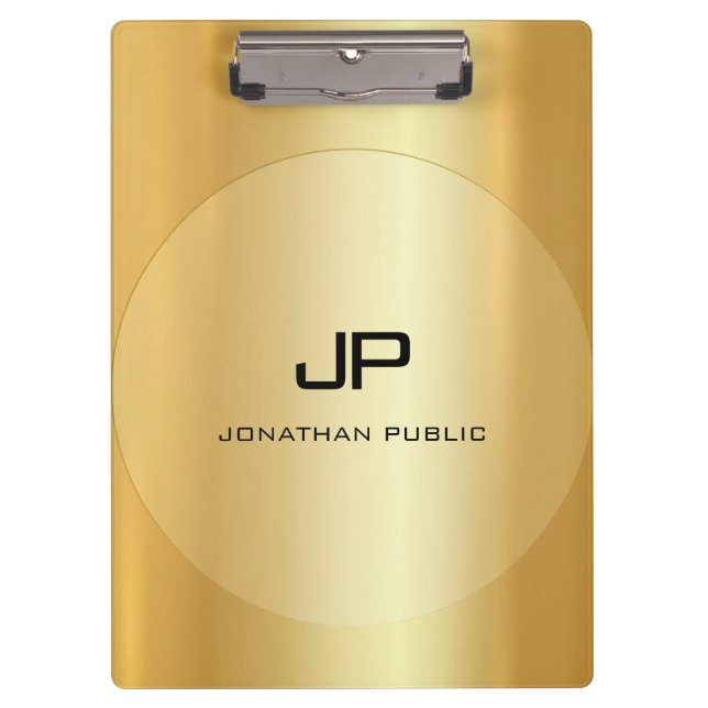 Pranchetas Elegante Elegante com aparência Dourada personaliz (Frente)