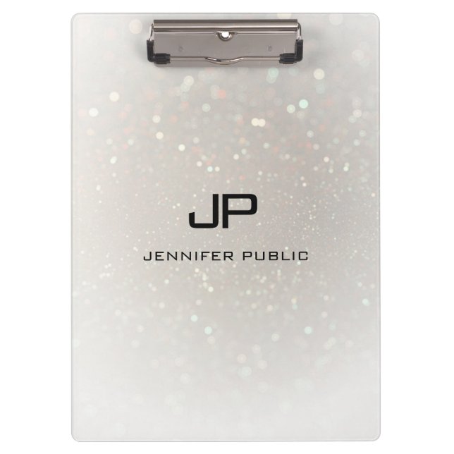 Pranchetas Elegante Moderno de Glamor Personalizado (Frente)