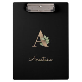 Pranchetas Elegante Monograma Botânico - Letra A