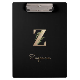Pranchetas Elegante Monograma Botânico Letra Z